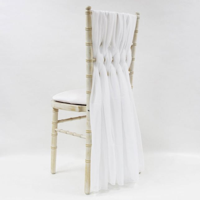 Chiffon Drape Weave Set Of 5 White P5260 3700 Image