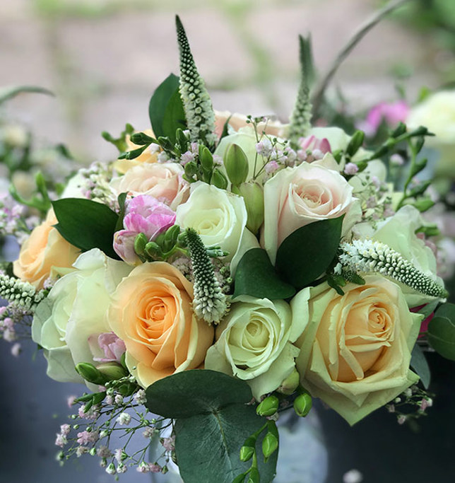 Pastel bridal bouquet