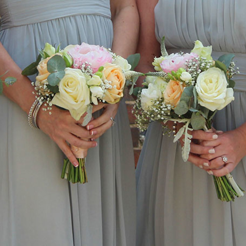 Marquee wedding with Peach and Peonies in Upham