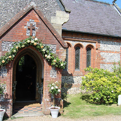 Upham Wedding chapel with Marquee