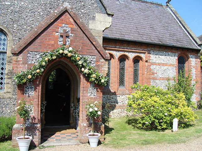 Chapel flower archway