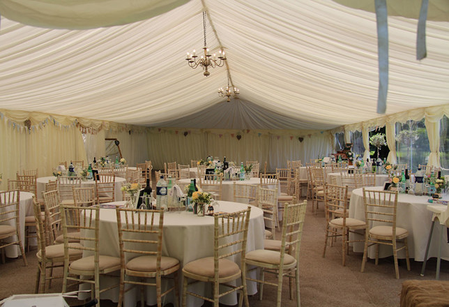 Inside the marquee