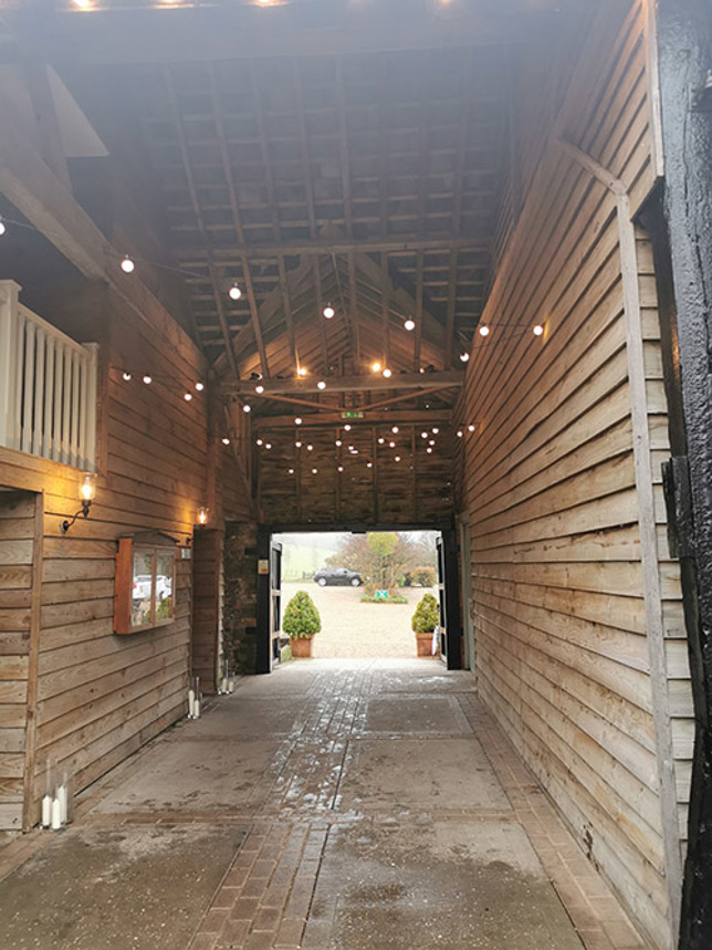 Upwaltham Barns - festoon lighting