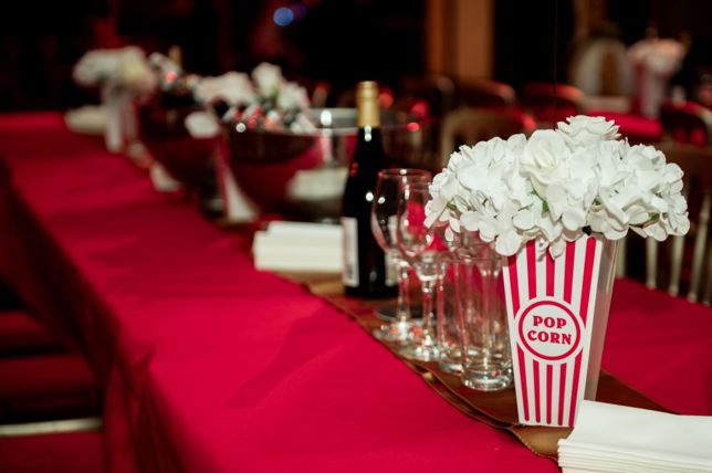 Popcorn Bucket Table Centrepieces